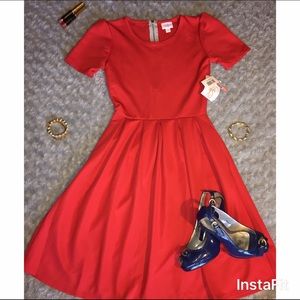 Lularoe NWT Amelia Dress XS Red